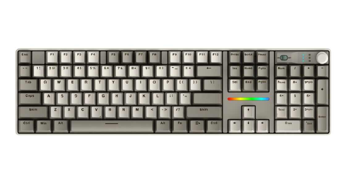 3-Mode Mechanical Keyboard, Hot-Swappable, 4000mAh, Full Anti-Ghosting, Mixed Color Keycaps, ABS Cover