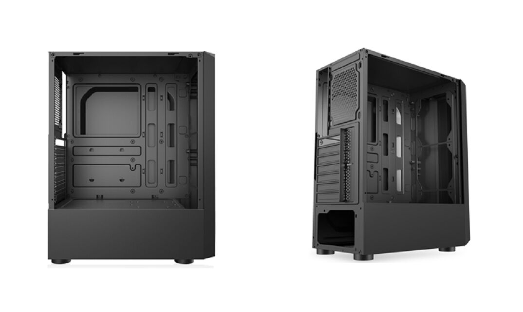 ATX Mid-Tower Gaming Case with Tempered Glass Side Panel, Customizable RGB Front Light, and 7 Expansion Slots