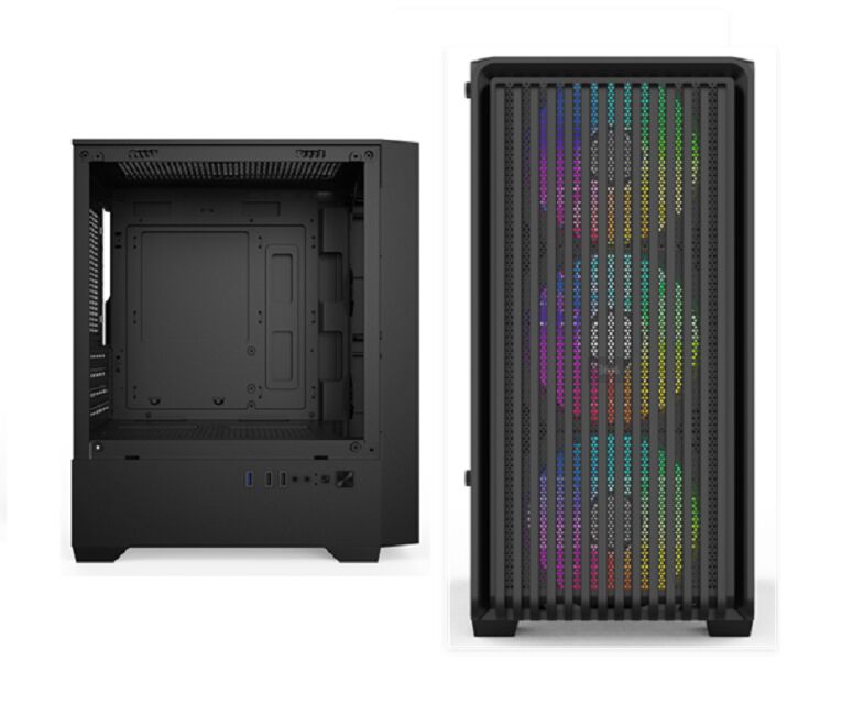 Tempered Glass Mid-Tower PC Case, Dual Glass, 240mm Water Cooling, M-ATX/ITX