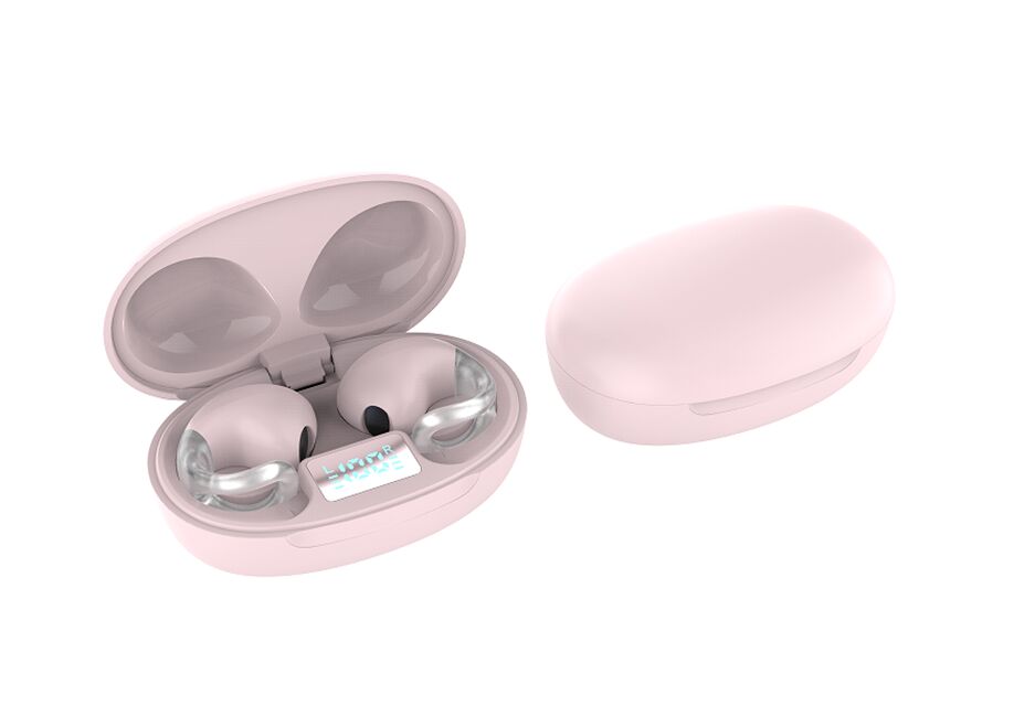 OWS Open-Ear Wireless Earbuds,12mm Driver, 4H Playtime, Bluetrum 5656T,Black/White/Pink/Red