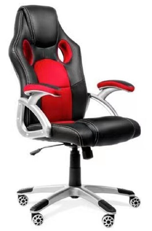 Ergonomic Gaming Chair, Black PU/Red Mesh, 320mm Base, 200 lbs, Tilt & Height Adjustable