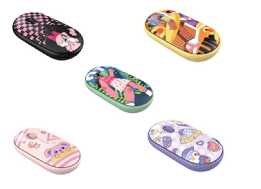 Dual-Mode Wireless Mouse ,2.4G+BT, 1200DPI, 5 Colors, AA Battery