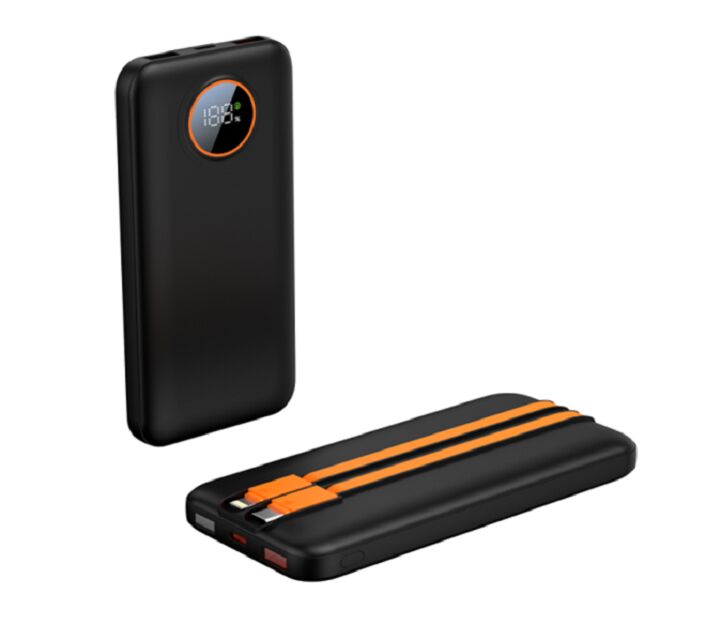 10000mAh Built-in Cable Power Bank,PD 22.5W, Type-C/Lightning, A-Cell