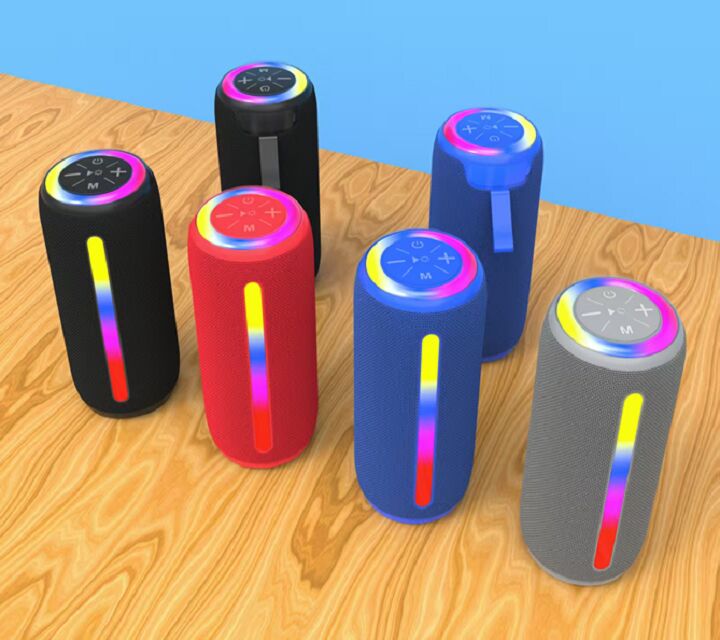 Outdoor Bluetooth Speaker, 5W*2, 57mm Drivers, 1200mAh, Multi-Play (BT/AUX/TF/USB)