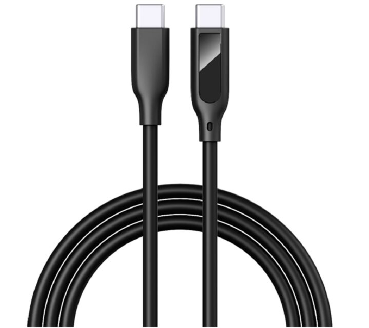 Digital Display USB-C Cable,5A Fast Charging, Silicone, 1m, Real-Time Voltage/Current