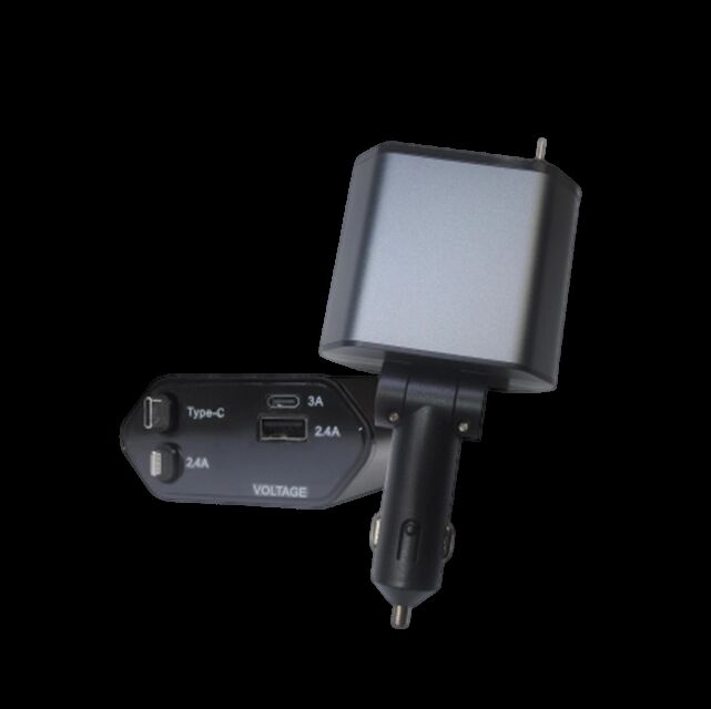 100W Aluminum Alloy Car Charger with 66W PD, USB-A & Lightning, for Apple/Android Devices
