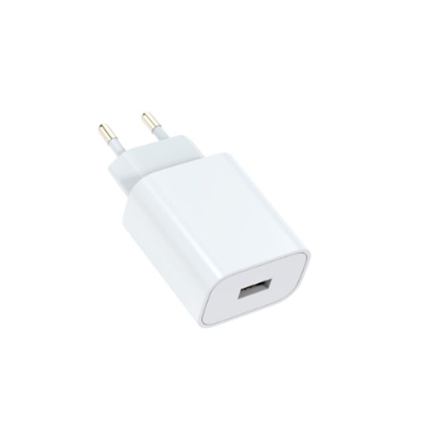 QC 18W USB-A Fast Charger,US Plug, Multi-Voltage Output, Compact PE Pack