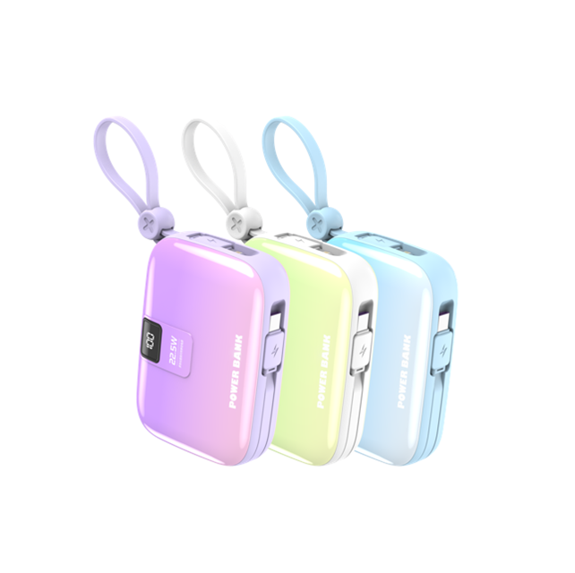 10,000mAh Gradient Power Bank-22.5W Fast Charge, Dual USB-C & Lightning, 3 Colors