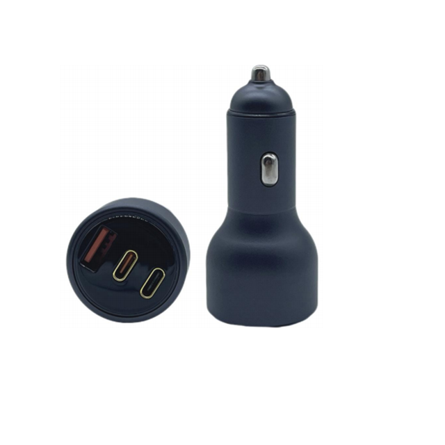 95W Car Charger, Dual Type-C + USB-A, 65W PD Fast Charging