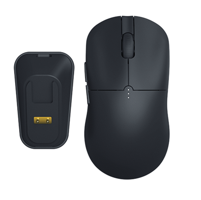 Rechargeable Tri-Mode Wireless Mouse with Charging Base -Wired/Bluetooth/2.4G, 6 Programmable Keys