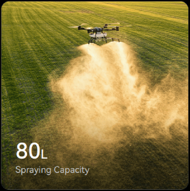 Z80 Flagship Agri-Drone: 80L Spray + 120L Spread + 80kg Lift | Metal Truss Quick-Swap Platform