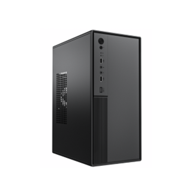 Compact ATX Case 0.33mm SPCC, Front 12cm Fan, Dual USB+Audio, M-ATX Support, 260*160*350mm