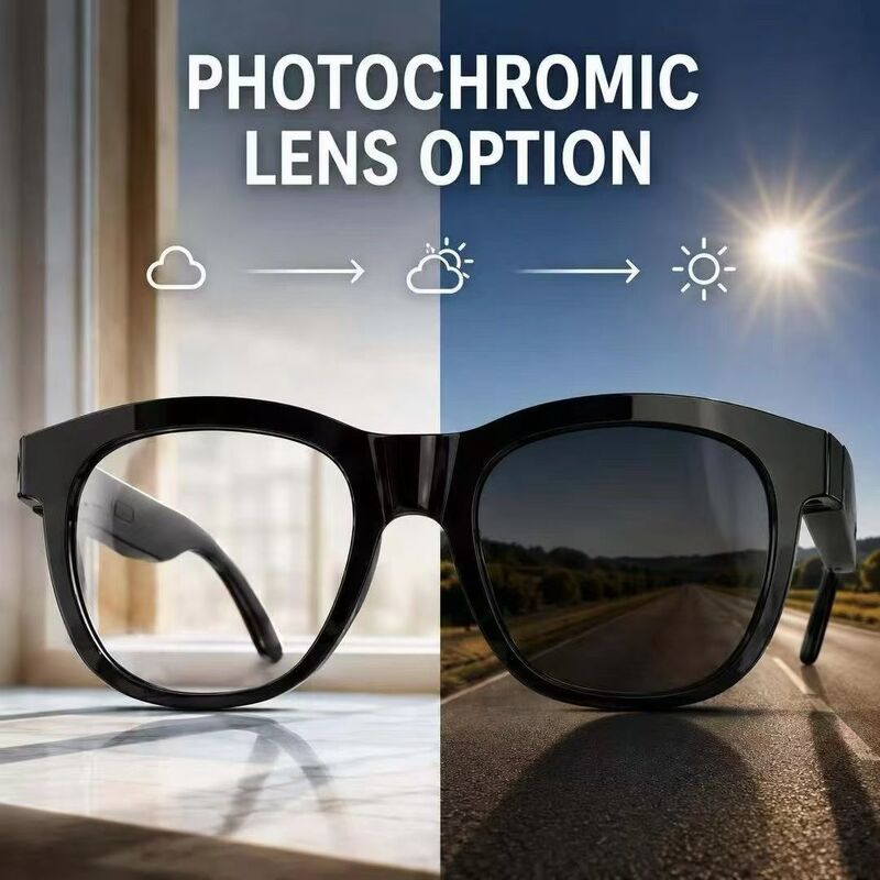 Bluetooth 5.4 Audio Sunglasses w/FM Type-C 6H Playtime 38.5g Lightweight Multi-Color