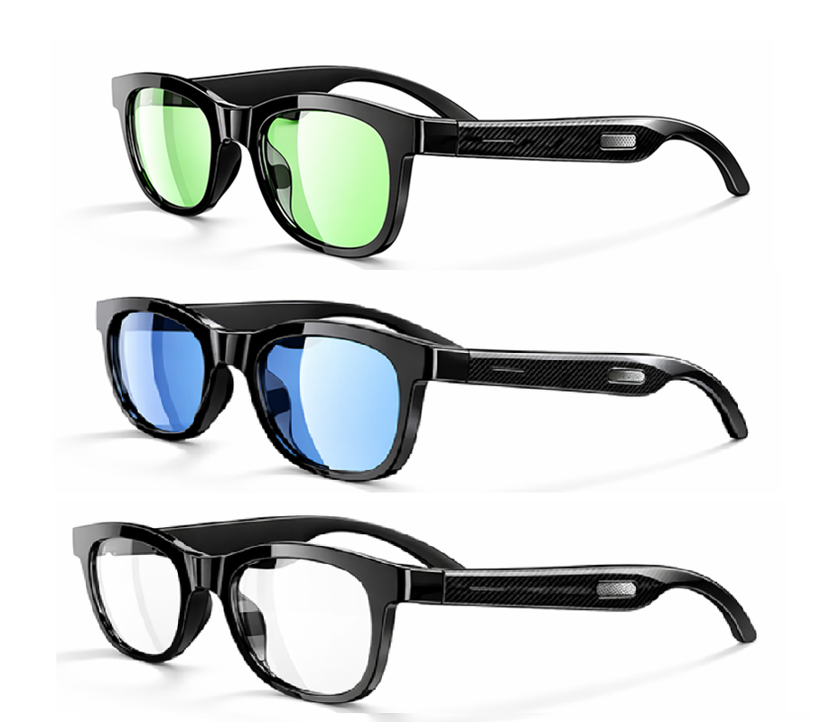 Bluetooth 5.4 Audio Sunglasses w/FM Type-C 6H Playtime 38.5g Lightweight Multi-Color
