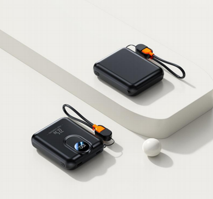 10000mAh 22.5W Fast Power Bank Built-in Cables Color Box