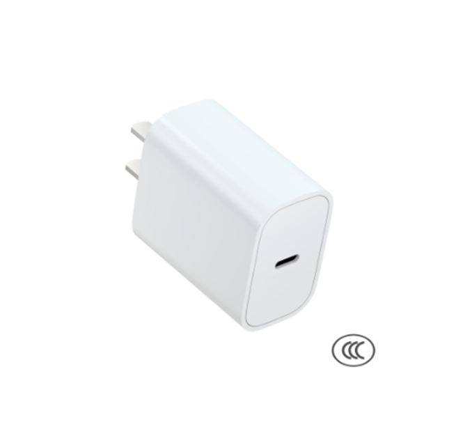 25W PD European Fast Charger Color Box, AC 100-240V input,White