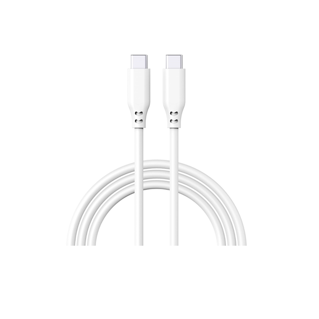 100W Silicone USB-C to C Fast Charging Cable, 5A/20V PD3.0 + 480Mbps Data Sync, 1m Soft-Touch Cord (White/Grey/Orange)