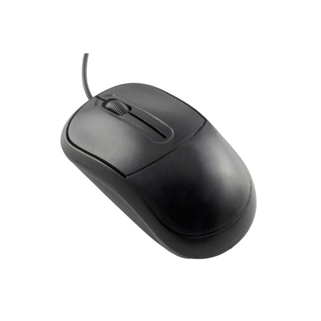3D Wired Office Mouse, 1200 DPI Precision, HIPS 53g Lightweight, 1.1m Cable, Custom Silk-Screen Logo
