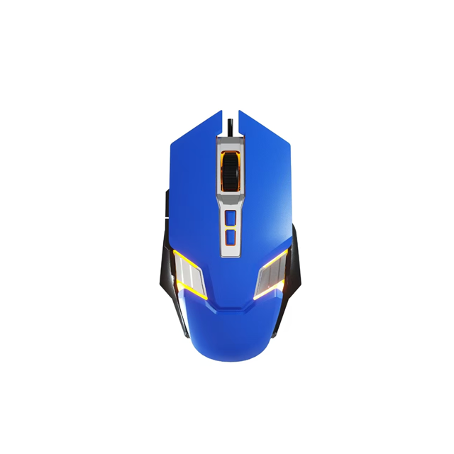 7D Wired Gaming Mouse with RGB Logo, 3600 DPI Adjustable, 3 Million Clicks & Weighted Feel, 1.5m Braided Cable (Black/Silver)
