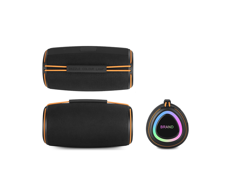 30W Portable Speaker BT5.0 Dual Magnetic Bass IPX5 Waterproof 4000mAh LED Light TF USB FM Radio