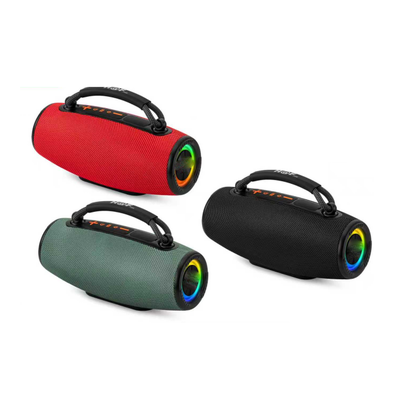 20W Portable Bluetooth Speaker, Wireless Stereo Speaker with LED Scrolling Light, Support BT/TWS/FM/TF/USB Playback, 1200mAh